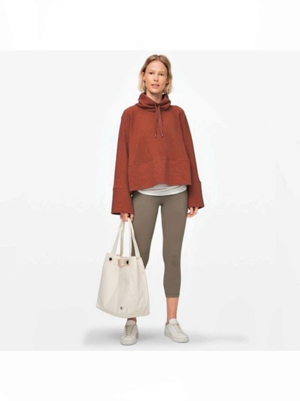 Lululemon Retreat Yourself Pullover Oversized Funnel-Neck Half Zip Hoodie in Red